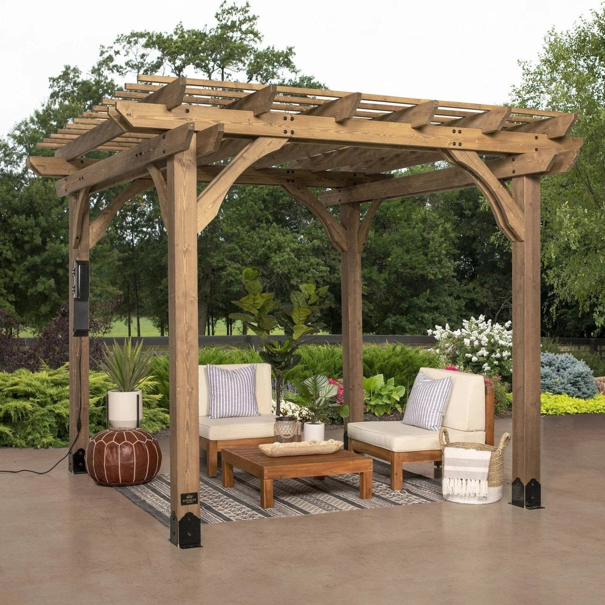 Fairhaven Pergola Rustic Finish 10 x 10 image 0