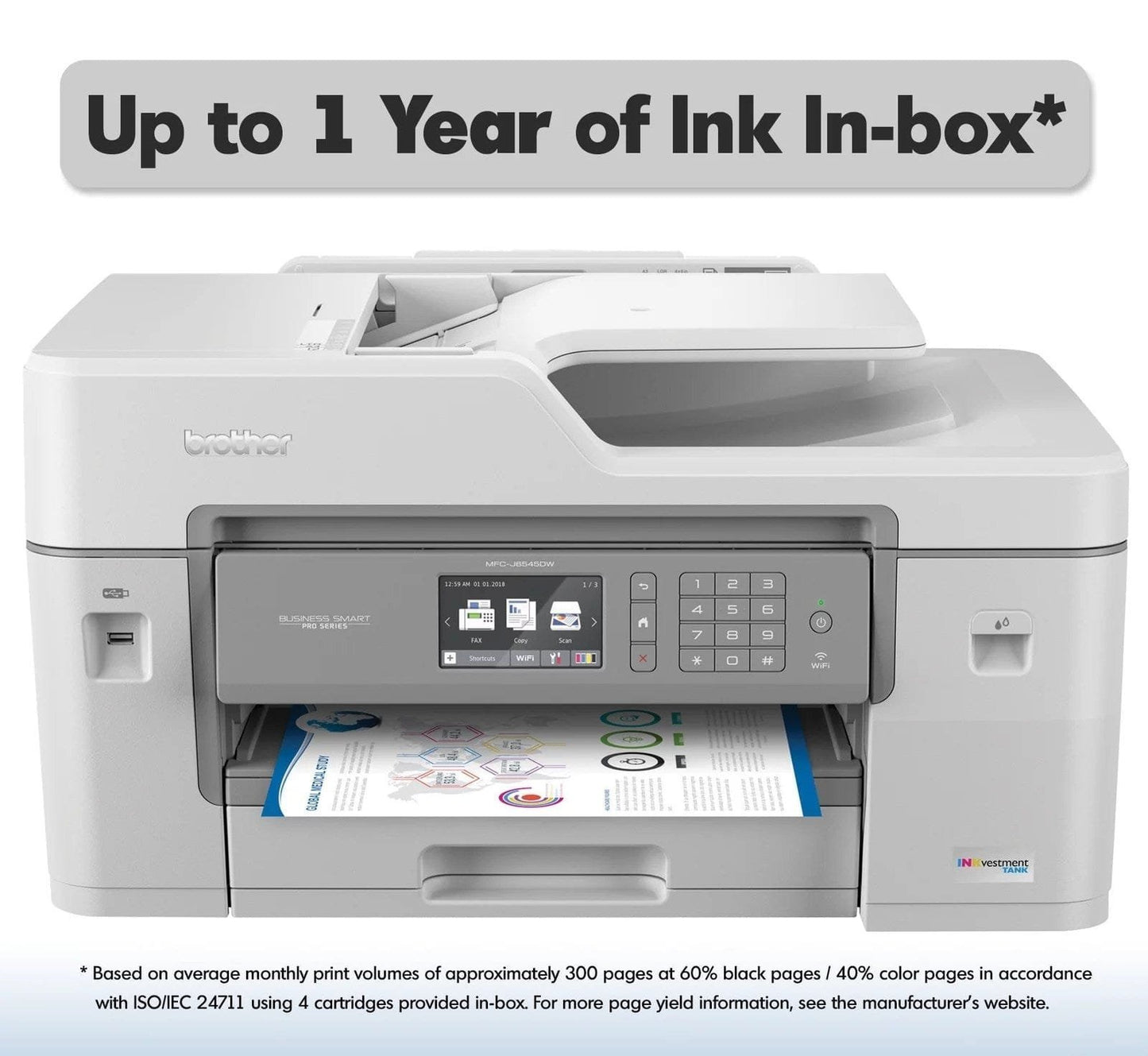 Brother MFC-J6545DW INKvestment Tank Color Inkjet All-in-One Wireless Printer image 0