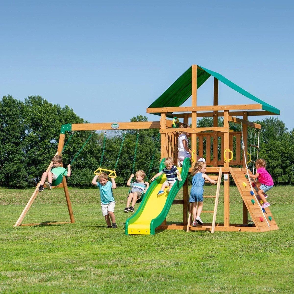 Backyard Discovery Mount McKinley All Cedar Wood Swing Set image 6