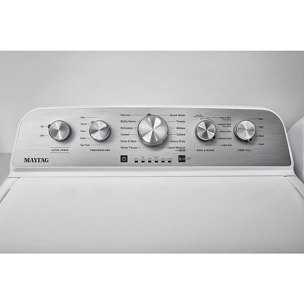 Maytag – 5.2 Cu. Ft. High Efficiency Top Load Washer with Extra Power Button – White image 12
