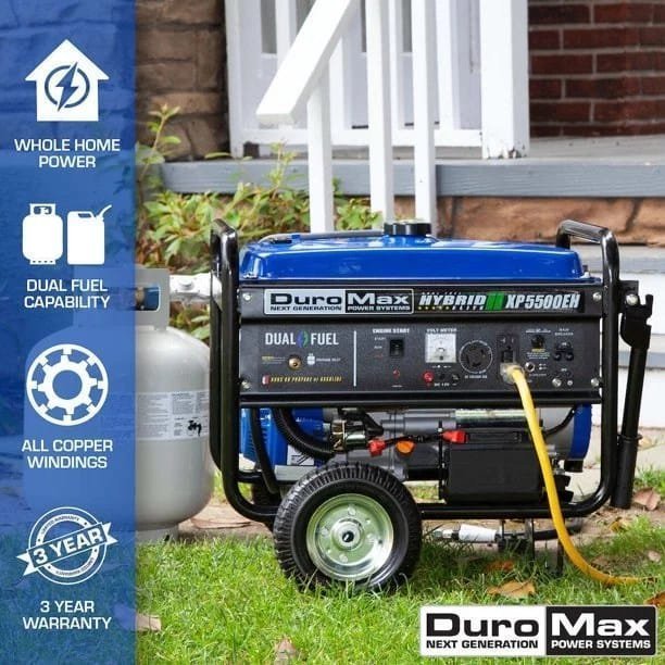 DuroMax XP5500EH 5,500 Watt Portable Dual Fuel Gas Propane Powered Generator image 6