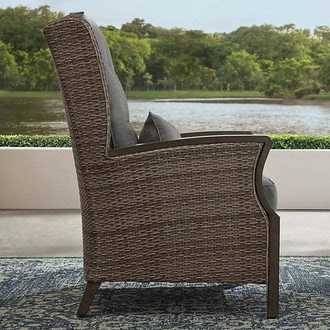 Newcastle 6-Piece Patio Deep Seating Set with Fire Pit – Smoke – Member’s Mark image 4