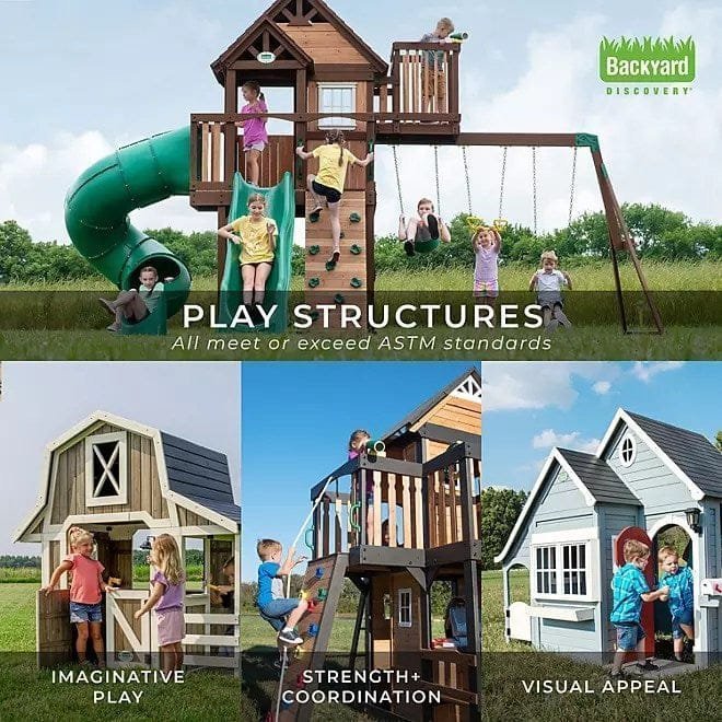 Backyard Discovery Skyfort II Cedar Swing Set/PlaySet image 5