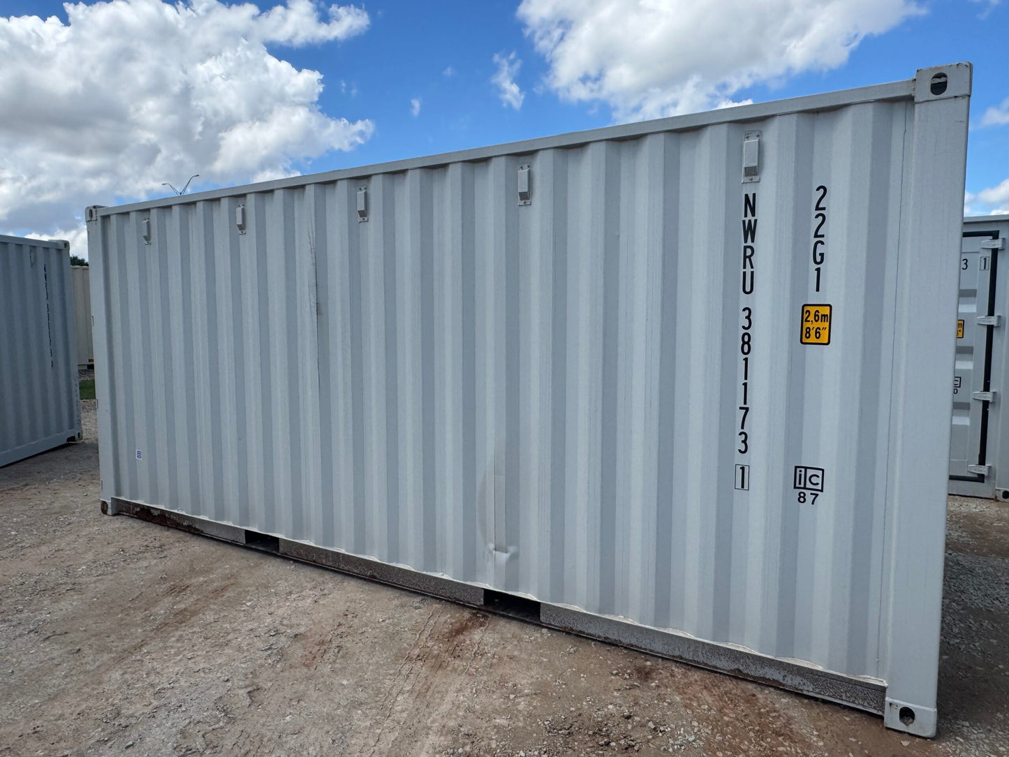 NEW 20ft Light Gray Shipping Contain image 3