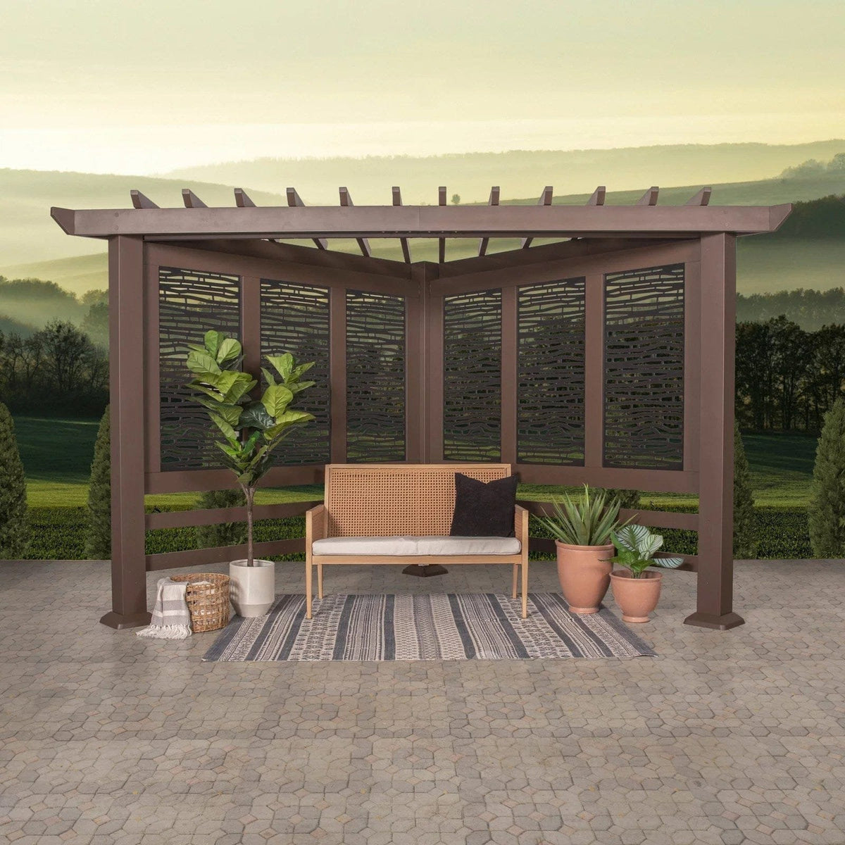 Hampton Traditional Steel Cabana Pergola image 0