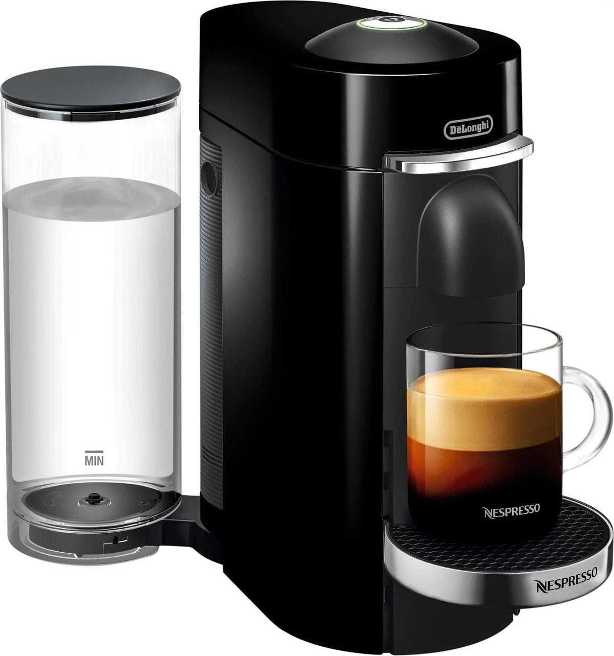 De’Longhi – Nespresso Vertuo Plus Deluxe Coffee and Espresso Maker by De’Longhi, Piano Black with Aeroccino Milk Frother – Piano Black image 2