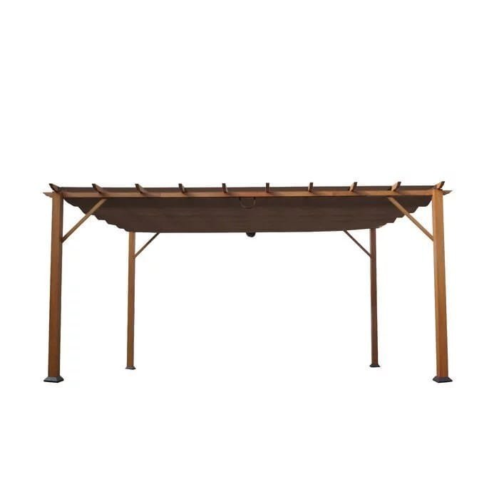 Verona 16 Ft. W x 11 Ft. D Aluminum Pergola with Canopy image 4