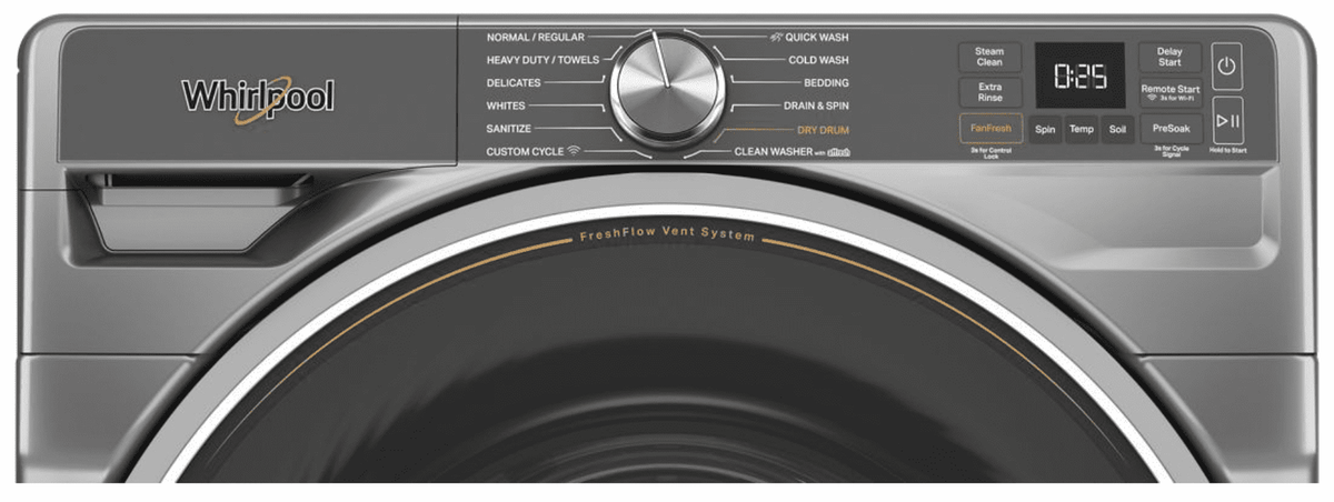 Whirlpool WFW6720RR, 27-Inch, 5.0 cu. ft. Smart Front Load Washer, FreshFlow Vent System, Silver image 5