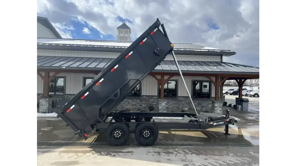 2026 Hillcrest 176716SDH Dump Trailer – 7×16 High Side, 17,600 GVWR, Telescopic Hoist, Oil Bath Hubs