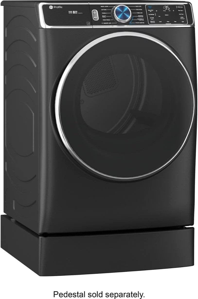 GE Profile – 7.8 cu. ft. Smart Front Load Electric Dryer with Steam and Sanitize Cycle and Washer Link – Carbon Graphite image 4