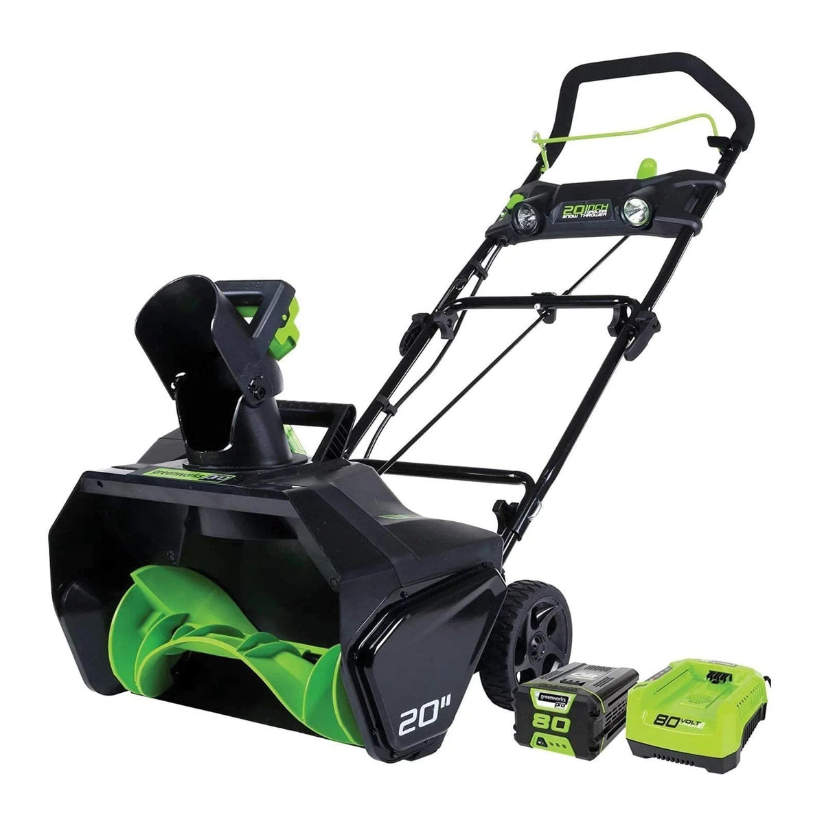 Greenworks Pro 80V 20 inch Snow Thrower with 2Ah Battery and Charger image 0