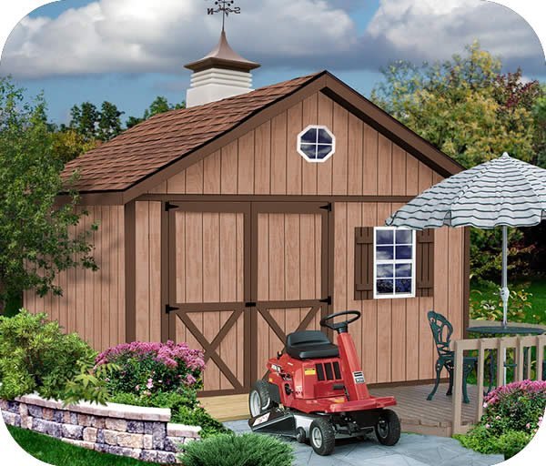 Brandon 12Γ16 Wood Storage Shed Kit β ALL Pre-Cut image 0