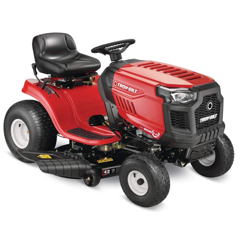 Troy-Bilt Bronco 42″ 19 HP Gas Riding Lawn Tractor with Auto Drive & Mow-in-Reverse image 0