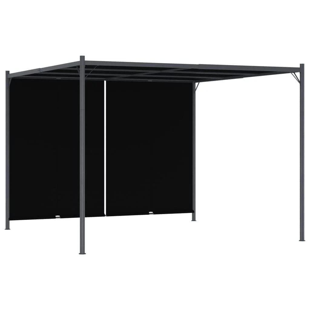 Garden Pergola with Retractable Roof 9.8×9.8 Anthracite image 0