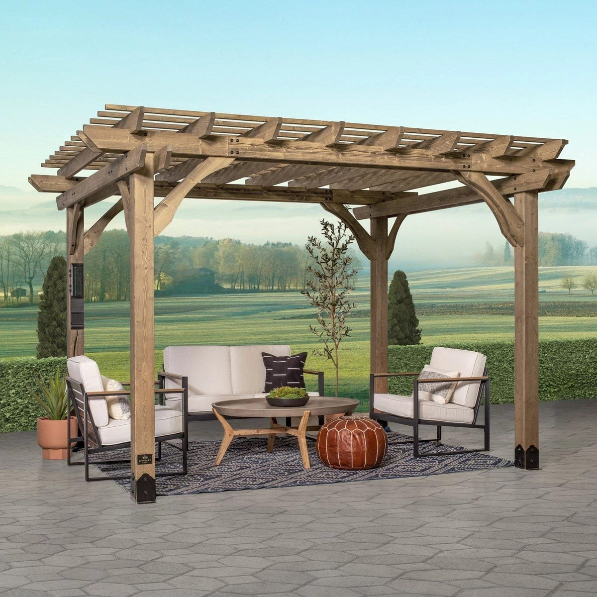 Fairhaven Pergola Rustic Finish 12 x 10 image 0