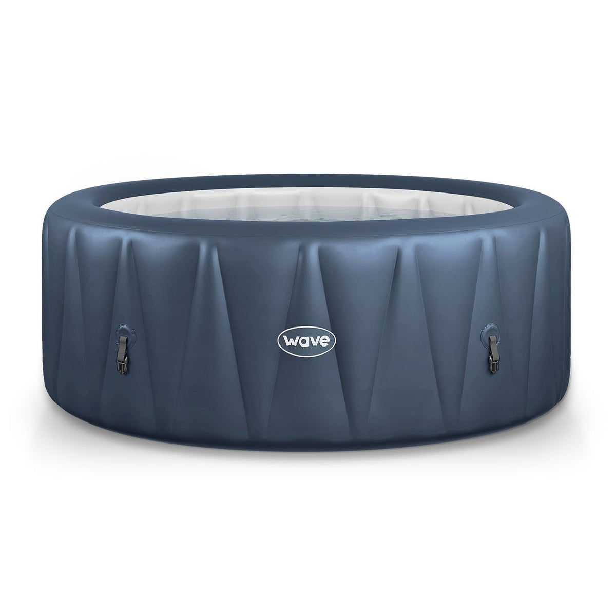 Wave Atlantic 6 Person Round Inflatable Hot Tub, Navy image 0