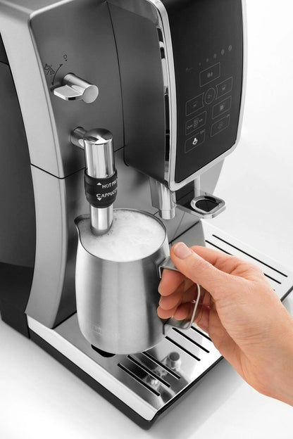 De’Longhi – Dinamica TrueBrew Over Ice Fully Automatic Coffee and Espresso Machine- Chrome and Black image 0