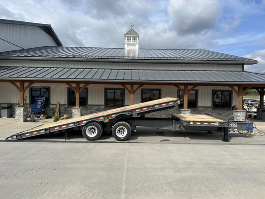 2026 Behnke FB8X30TPT-40L Air Brake Gravity Tilt Deckover Trailer – 102″ x 30′, 40,000 GVWR, Fabricated I-Beam Frame