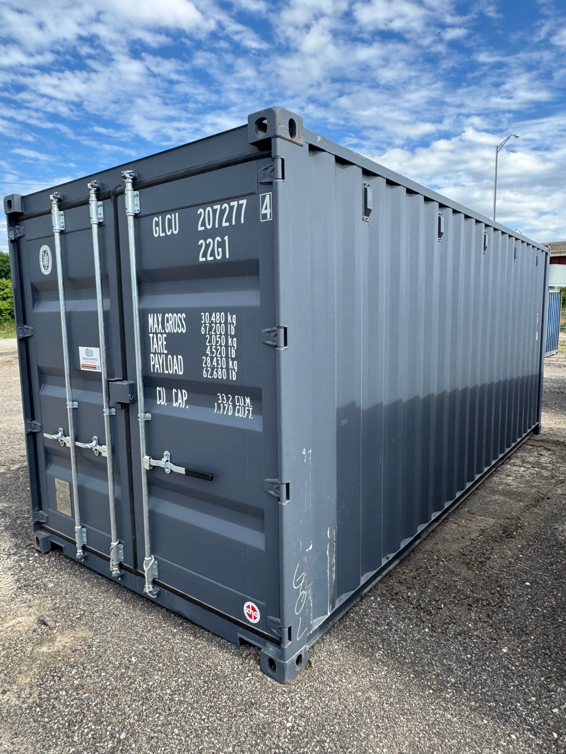 NEW 20ft Slate Gray Shipping Container image 3