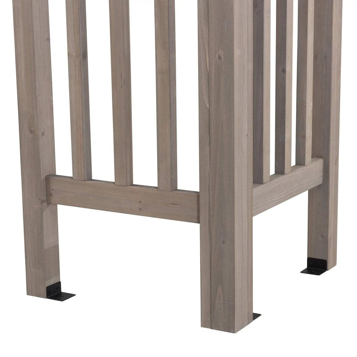 SummerCove 10 ft. x 14 ft. Light Gray Cedar Frame Arched Pergola with Shelves image 5