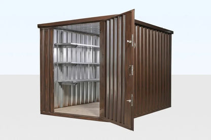 Wood-Effect Flat Packed Storage Container 2M X 2.1M image 1