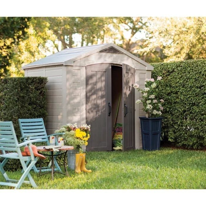 Factor 8 ft. W x 6 ft. D Plastic Storage Shed image 11