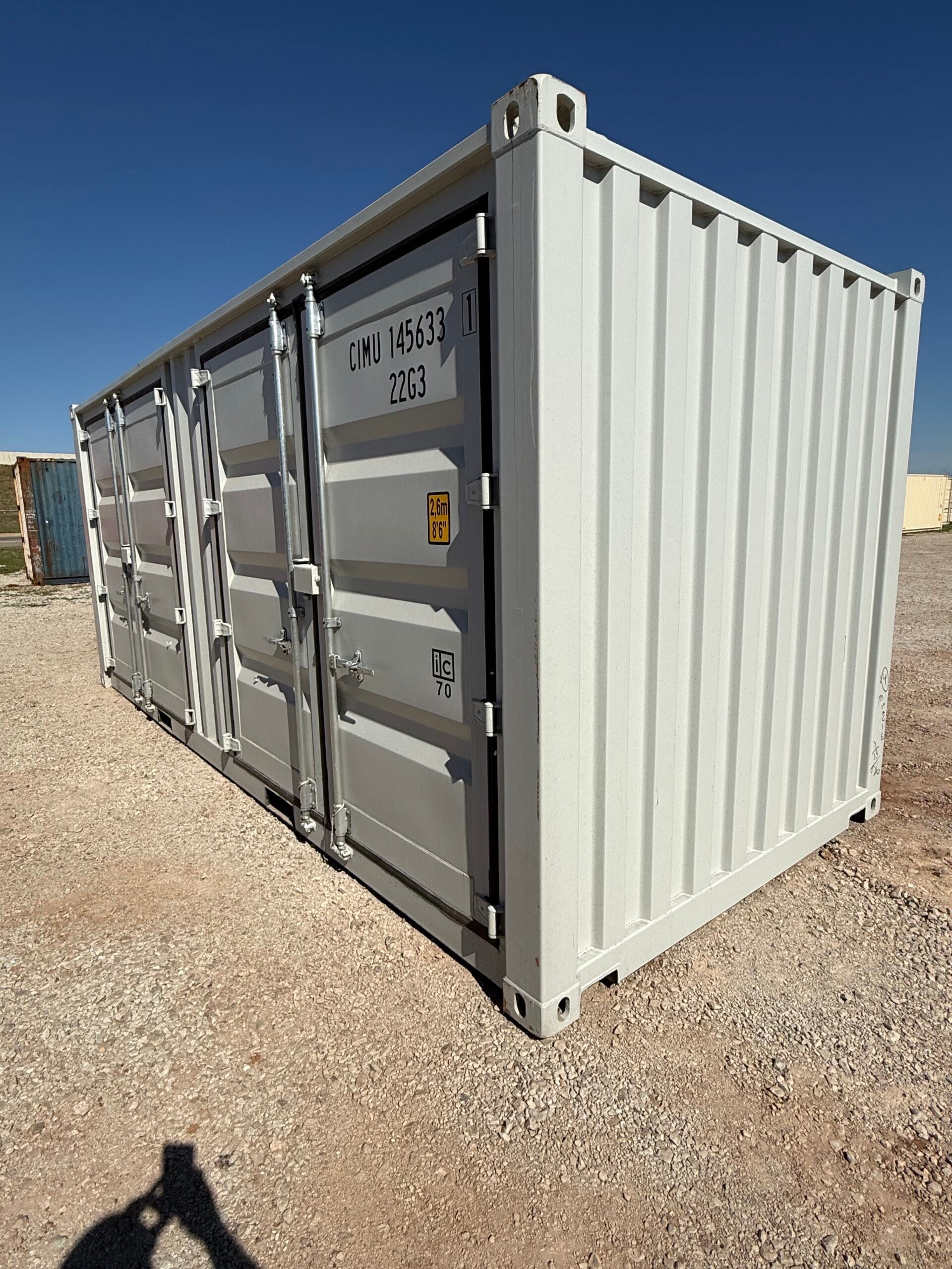 NEW 20ft Light Gray Shipping Container image 1