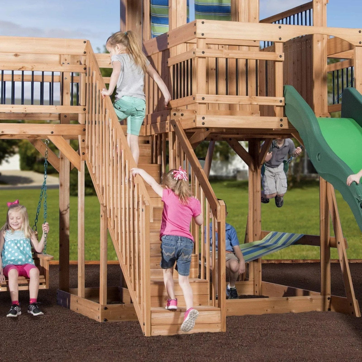 Backyard Discovery Caribbean Cedar Swing Set image 2
