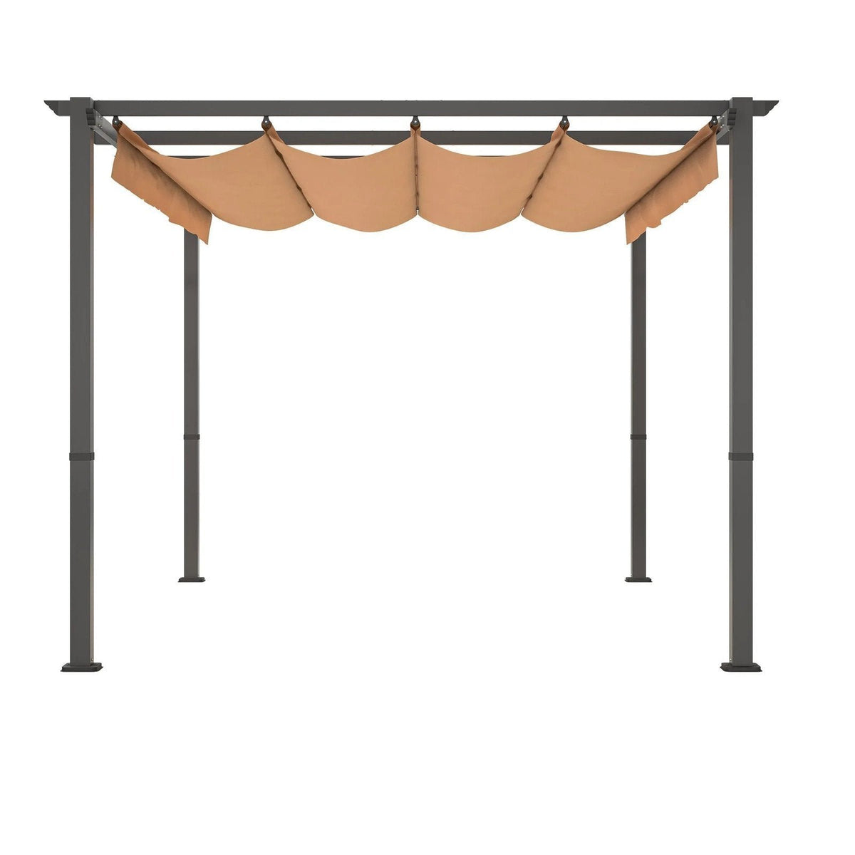 Stylish 10′ x 13′ Aluminum Patio Pergola with Retractable Canopy – Perfect Backyard Shade Shelter for Outdoor Parties image 0