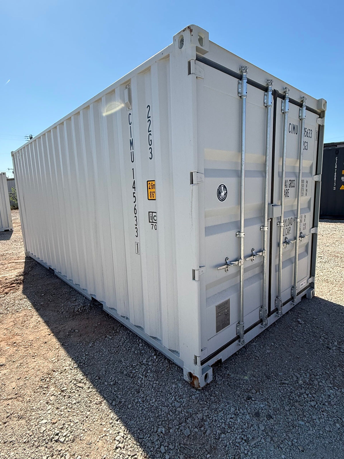 NEW 20ft Light Gray Shipping Container image 2