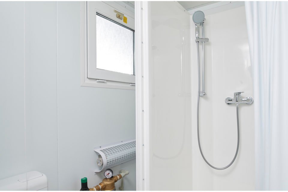 8ft x 5ft Mains Toilet & Shower Cabin (Compact Steel Bathroom Unit) image 1