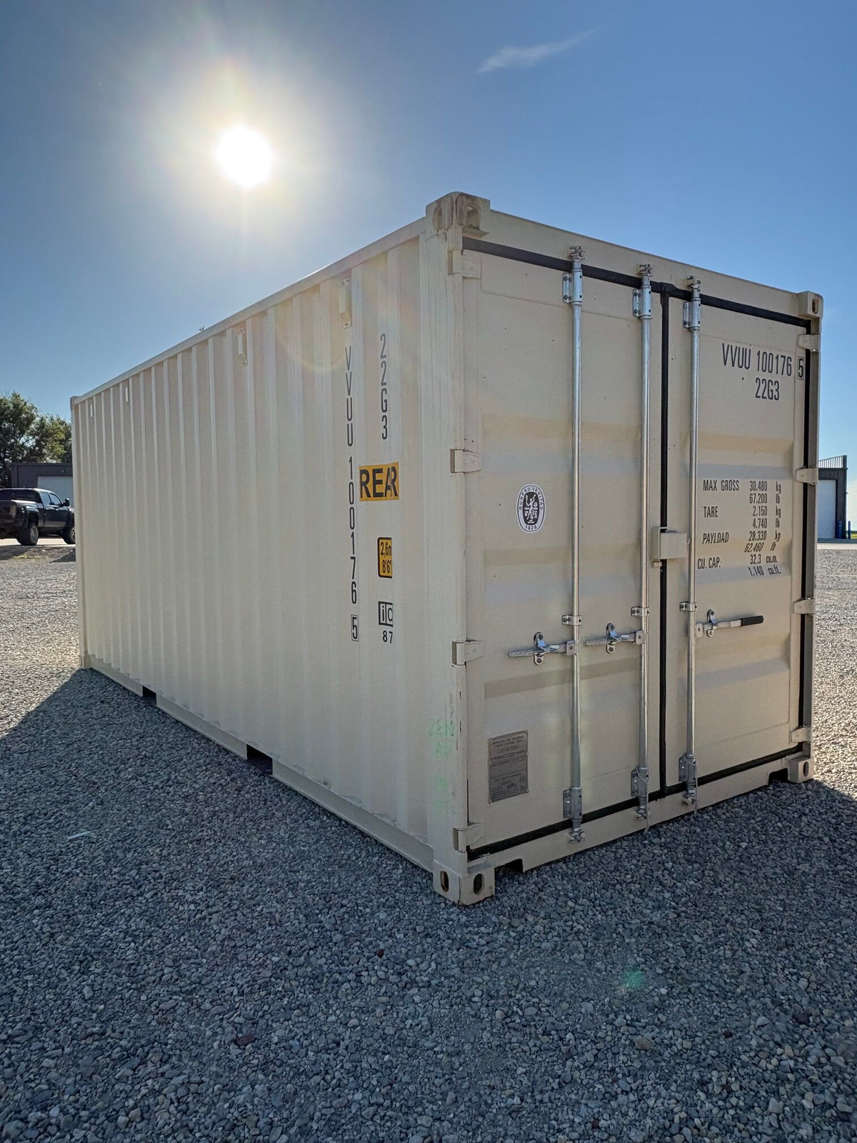 20ft Ivory Shipping Container image 1