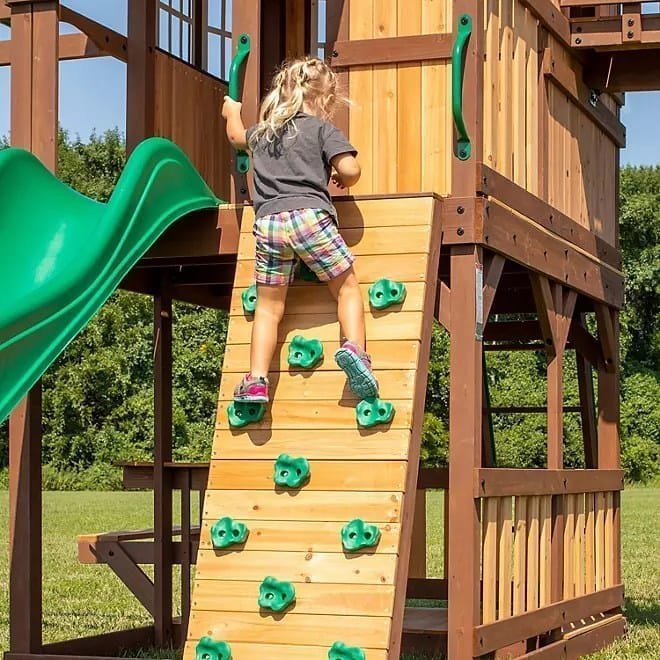 Backyard Discovery Skyfort II Cedar Swing Set/PlaySet image 3