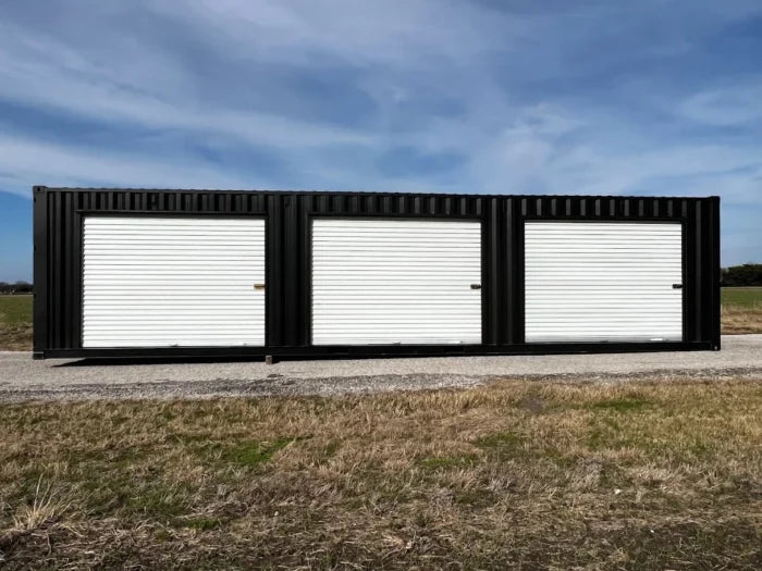 40ft Shipping Container w/3 Roll-Up Side Doors image 1