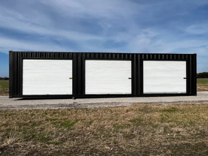 40ft Shipping Container w/3 Roll-Up Side Doors image 1