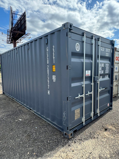 NEW 20ft Slate Gray Shipping Container image 1