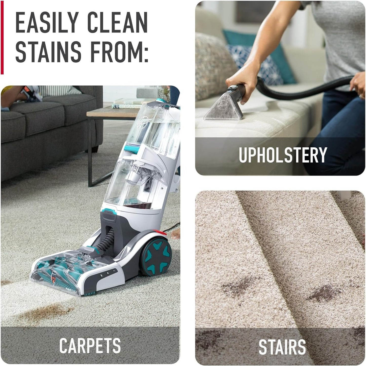 Hoover Smartwash Automatic Carpet Cleaner Machine, FH52000, Turquoise image 32
