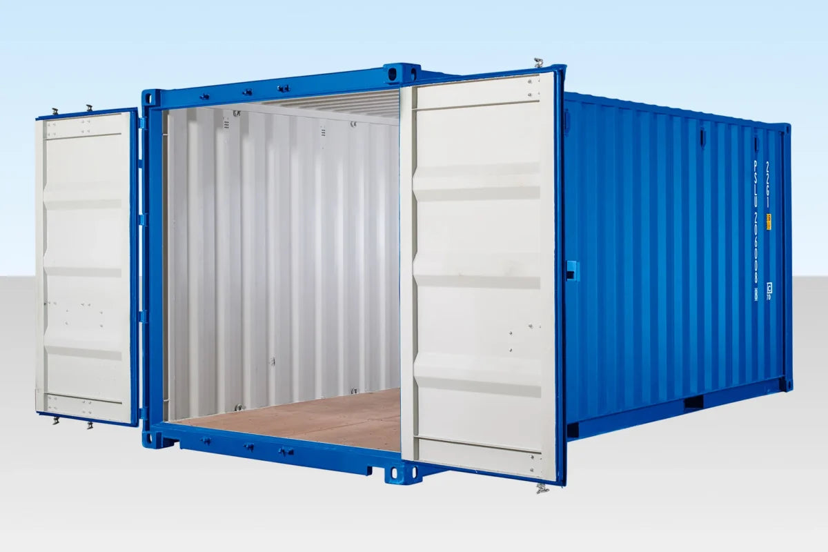 20ft Self Storage Shipping Container – Blue (RAL 5010) | One Trip Secure Storage Unit image 4