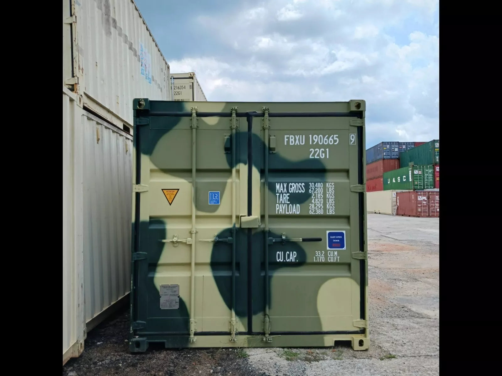 New One Trip 20′ Ft Camouflage Shipping Storage Dry Container Conex image 6