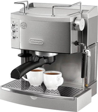 De’Longhi – Espresso Machine with 15 bars of pressure, Milk Frother and removable water tank – Stainless Steel image 2