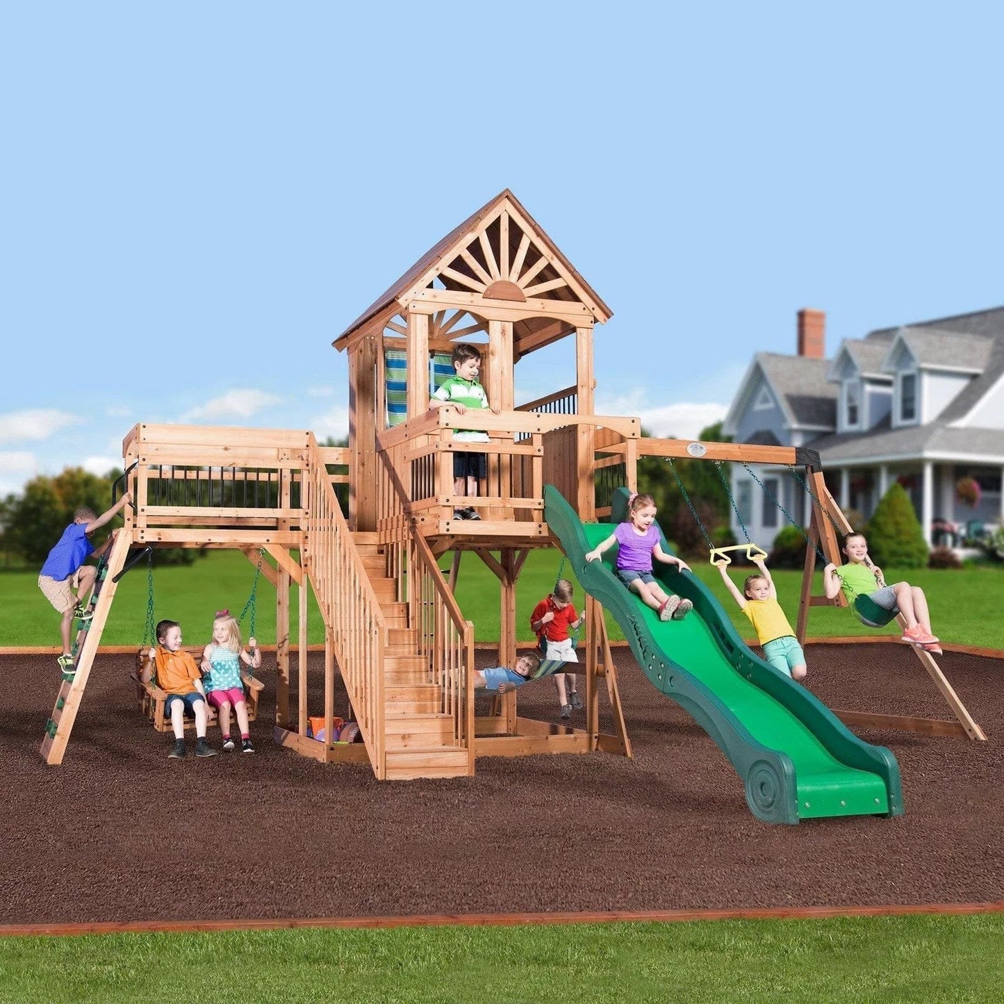 Backyard Discovery Caribbean Cedar Swing Set image 0