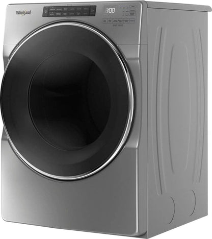 Whirlpool – 4.5 Cu. Ft. High Efficiency Stackable Front Load Washer with Steam and Load & Go XL Dispenser – Chrome shadow image 1