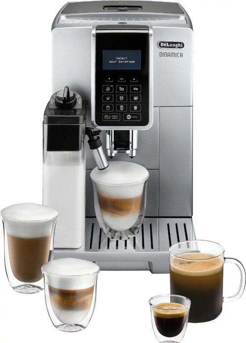 De’Longhi – Dinamica Espresso Machine with 15 bars of pressure and LatteCrema Fully Automatic Milk Frother – Silver image 0