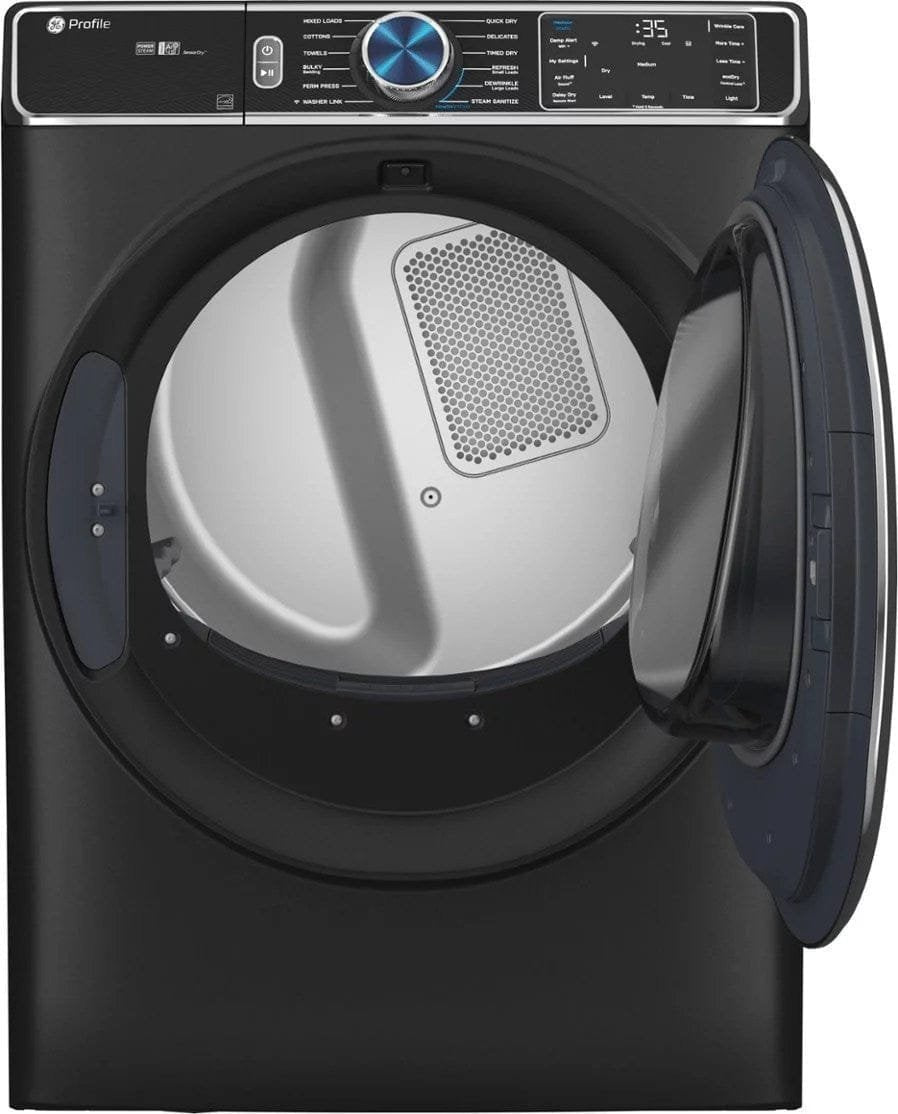 GE Profile – 7.8 cu. ft. Smart Front Load Electric Dryer with Steam and Sanitize Cycle and Washer Link – Carbon Graphite image 3