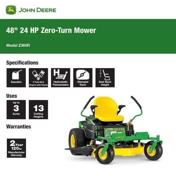 Z365R 48 in. 24 HP Gas Dual Hydrostatic Zero-Turn Riding Mower image 3