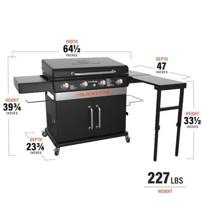 Blackstone 36-in Culinary Cabinet Griddle with Side Table: Versatile Outdoor Cooking in Stainless Steel image 7