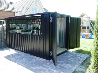 Flat Pack Container 4×3 Meters Black Ral 9005 image 1