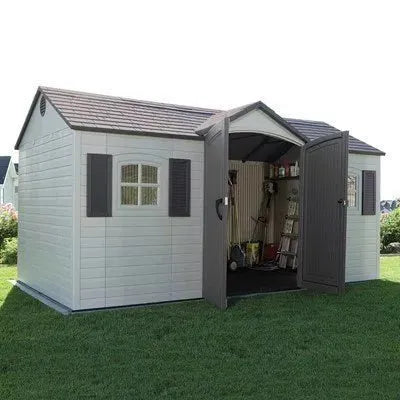 Lifetime Storage Shed: lifetime Garden Building Shed – 15′ X 8′ – Gray image 4